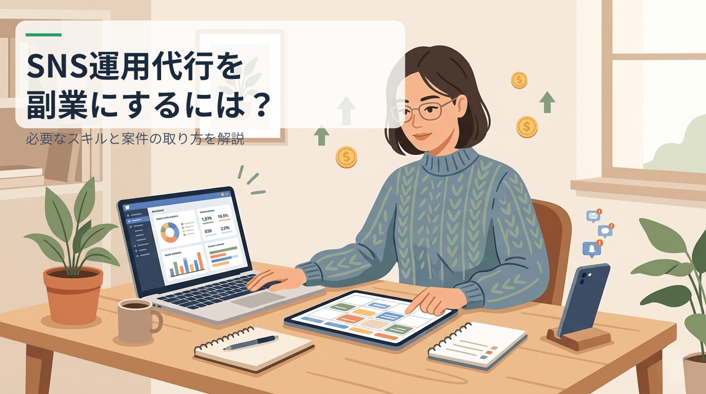 SNS運用代行を副業にするには？ 必要なスキルと案件の取り方を開設